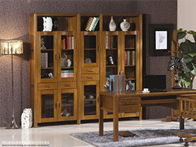 书房家居稳重实木书柜款式多样值得一看