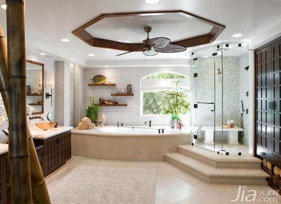 低调奢华卫浴空间 中式风格卫浴设计案例