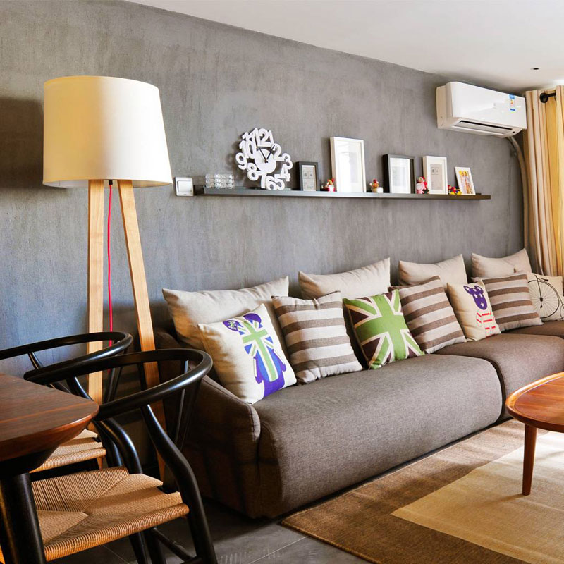 40平米装修,简洁,loft风格,沙发背景墙