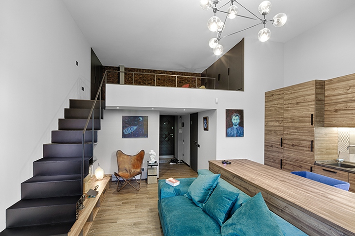 超时尚的loft装修 温馨的小户型空间客厅设计