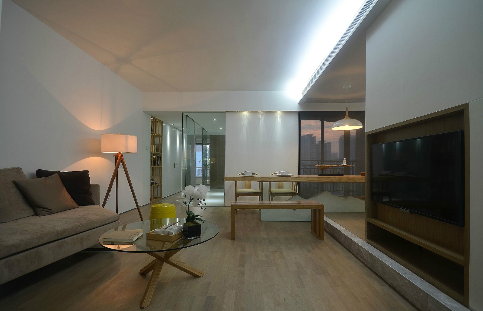 二居室装修,90平米装修,10-15万装修,客厅,简约风格,日式风格