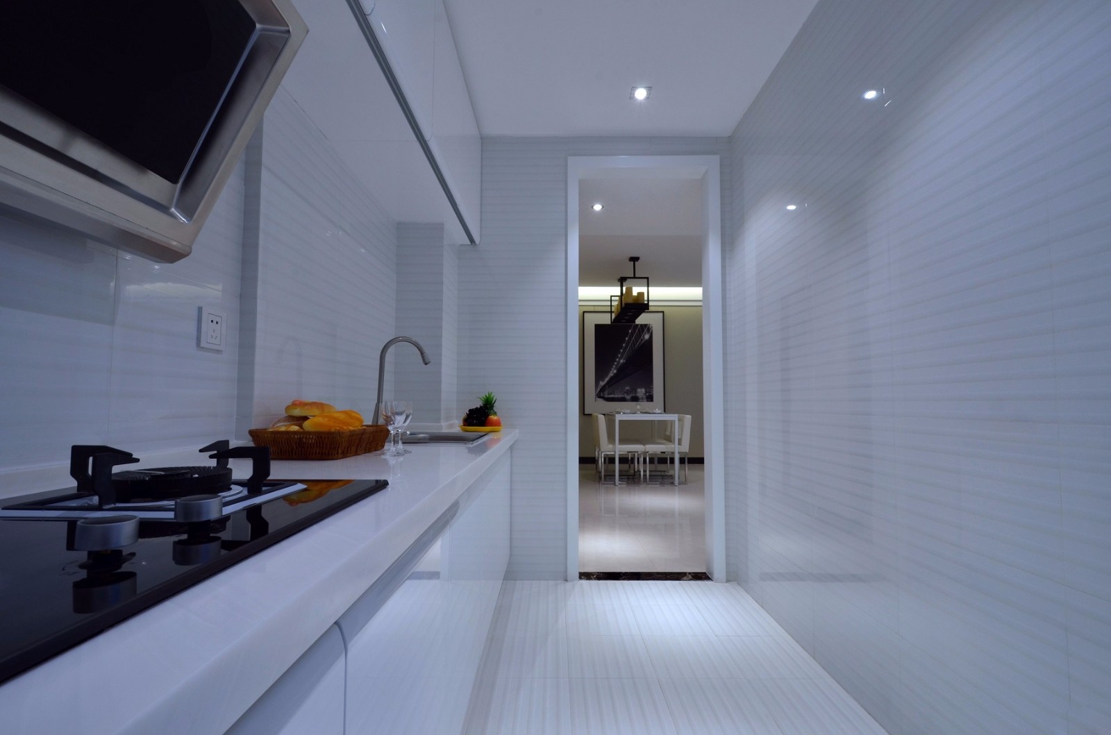 70平米装修,二居室装修,10-15万装修,厨房,现代简约风格,白色