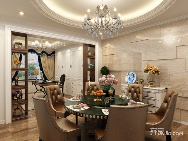 简欧风格别墅餐厅装修效果图8/9