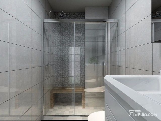 小户型宜家风格一居卫生间装修效果图4/5