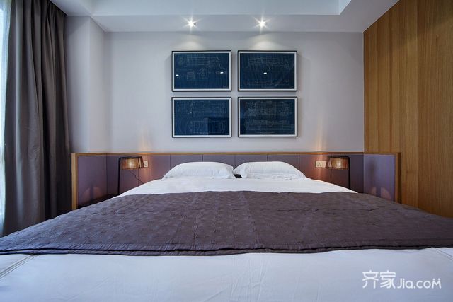现代简约风格四居装修卧室效果图3/14