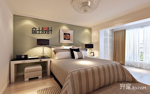 90㎡现代简约复式装修卧室效果图5/6