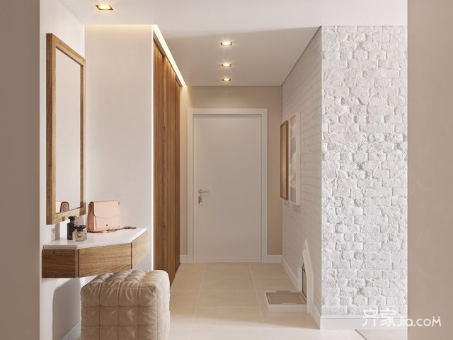 日式北欧风格二居玄关装修效果图1/4