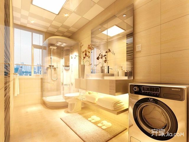 现代简约风格两居室卫生间装修效果图3/4