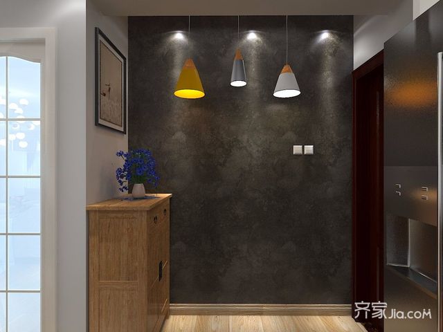 北欧混搭风格三居玄关装修效果图10/11