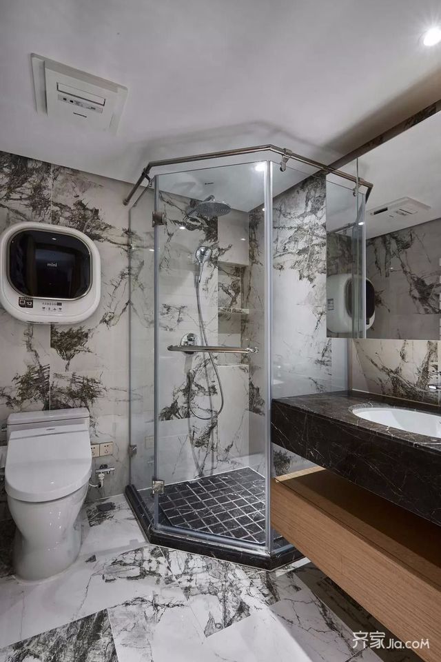 三居室新中式风格装修卫生间装潢图9/10