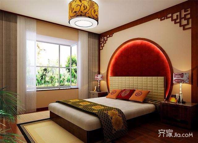 三居室中式装修卧室欣赏图4/9