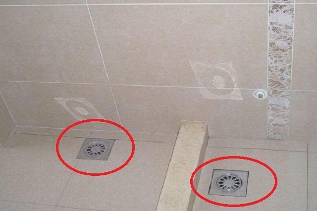8,卫生间干区和湿区地面的地漏要分别做坡度,这样才能够保证两个地漏