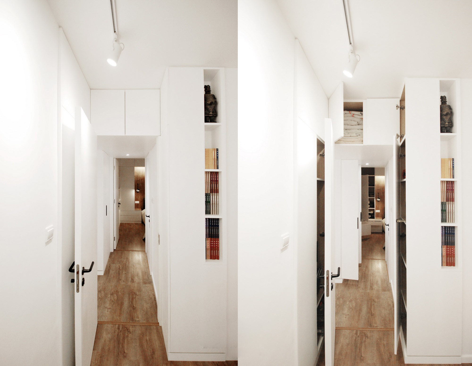 60平米装修,小户型装修,二居室装修,5-10万装修,简约风格,走廊,白色