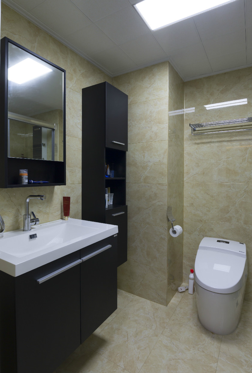 三居室装修,15-20万装修,140平米以上装修,现代简约风格,卫生间,浴室柜