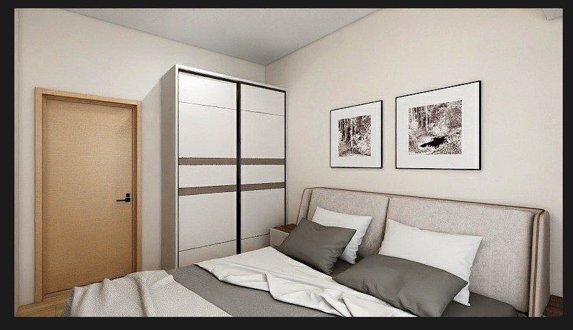 卡其色的基调,打造浪漫睡眠空间