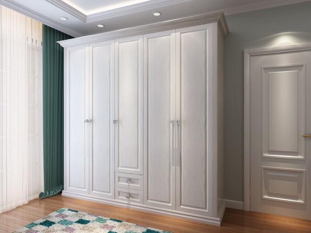 白色的衣柜门最为百搭,配什么颜色的柜体都不会太突兀,在美式,现代