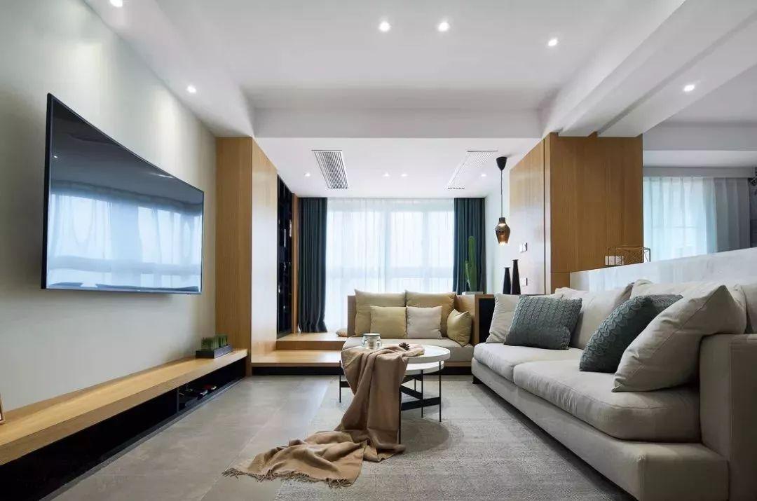 二居室装修,100平米装修,现代简约风格,10-15万装修,卧室背景墙,沙发