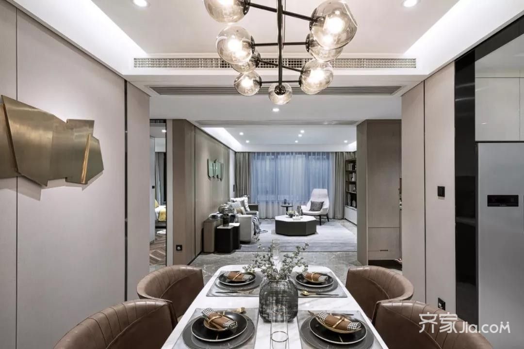 108现代三房装修效果图,现代 时尚 低奢装修案例效果