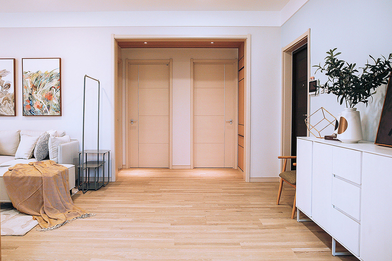 100平米装修,二居室装修,北欧风格,5-10万装修,地板,原木色