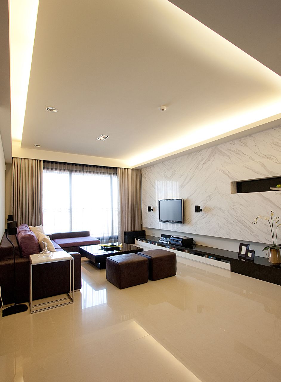 110平米装修,10-15万装修,现代简约风格,二居室装修,电视背景墙,白色
