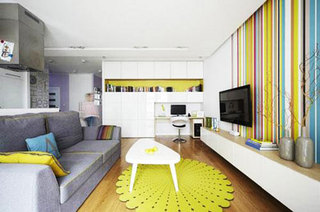 现代简约风格简洁暖色调客厅设计图纸