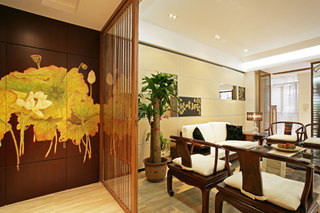 中式风格实用客厅客厅隔断设计