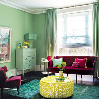 欧式风格绿色欧式客厅装修图片