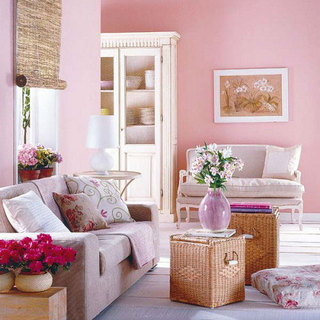 欧式风格粉色欧式客厅设计图纸
