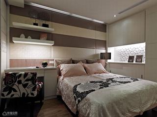 现代简约风格公寓简洁卧室背景墙效果图