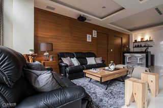 中式风格公寓稳重沙发效果图