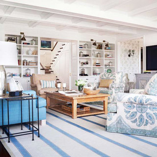地中海风格舒适蓝色客厅效果图