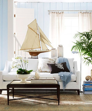 地中海风格舒适蓝色客厅效果图