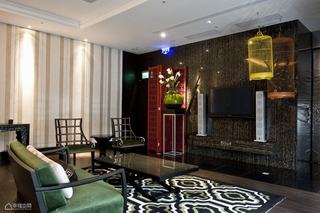 新古典风格公寓豪华电视背景墙效果图