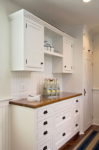欧式风格简洁黑白厨房橱柜效果图