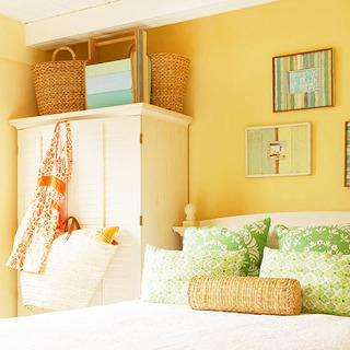 欧式风格黄色卧室收纳用品效果图