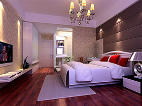 由曲线和非对称线条构成的现代简约风格的卧室更有新意