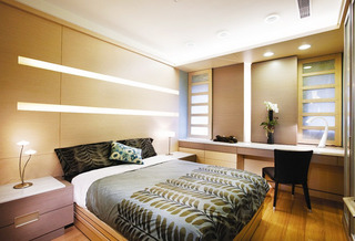 现代简约风格简洁卧室卧室背景墙设计图