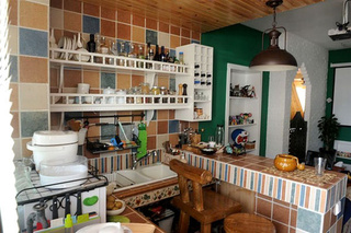 地中海风格简洁暖色调厨房设计图纸