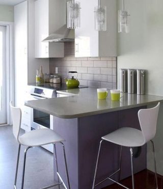宜家风格小清新紫色厨房橱柜效果图