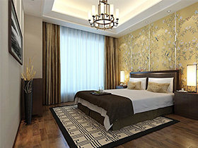 中国风格高雅造型优美色彩浓重的现代卧室系列