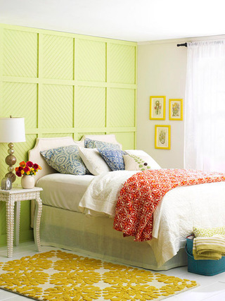 欧式风格舒适绿色卧室效果图