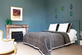 欧式风格舒适蓝色卧室设计