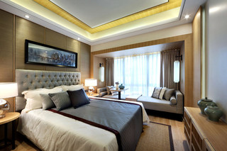 中式风格温馨140平米以上沙发床效果图