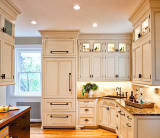 美式风格简洁白色厨房橱柜设计