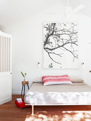 简约风格白色卧室卧室背景墙设计图纸