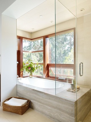 简约风格简洁白色卫生间浴缸效果图