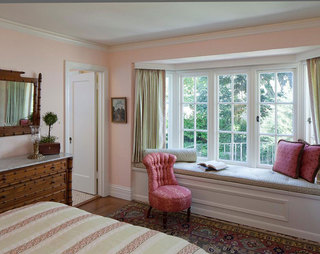 美式风格时尚绿色卧室飘窗设计
