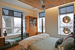 欧式风格舒适绿色卧室飘窗效果图