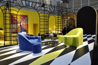 现代简约风格简洁蓝色客厅沙发效果图