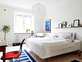 木色和米色的卧室能给带来温暖感觉